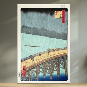 Sudden Shower over Shin-Ōhashi Bridge and Atake | Hiroshige × Takamizawa
