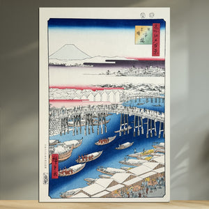 歌川広重 /「名所江戸百景」日本橋雪晴